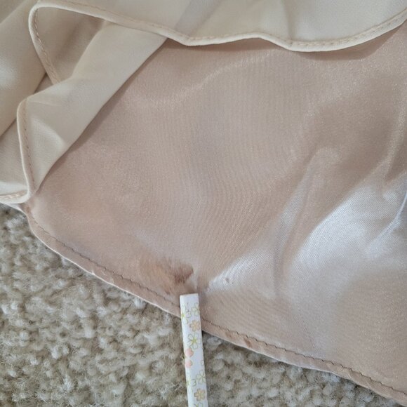 Vintage 90s Y2K Betsy & Adam Dress Size 8 Satin Halter Prom Fishtail Champagne - Picture 13 of 13